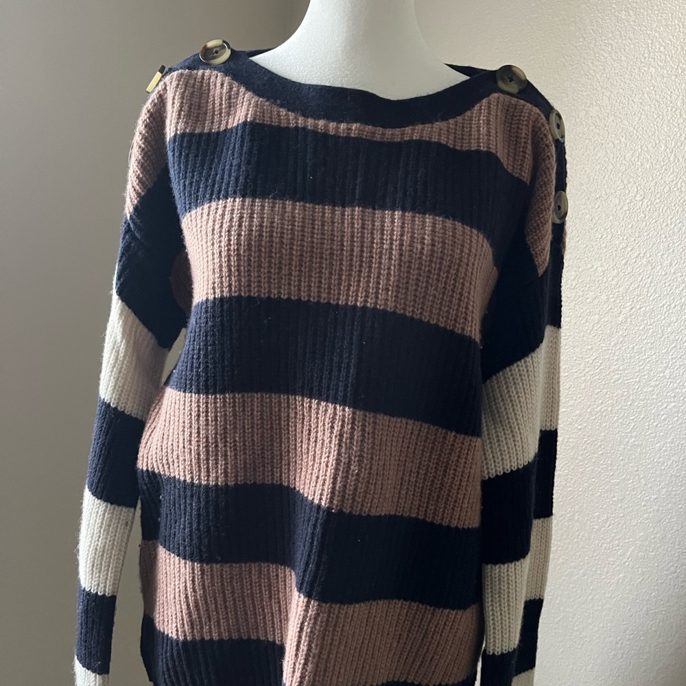MADEWELL-Calloway Boatneck Pullover in Stripes - Picture 1 of 4